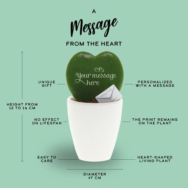 Message Printz® Hoya (Heartplant) | Frohe Weihnachten