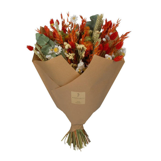 Getrocknete Blumen - Classic Bouquet - Orange - 4 Blumensträuße - ↨60cm