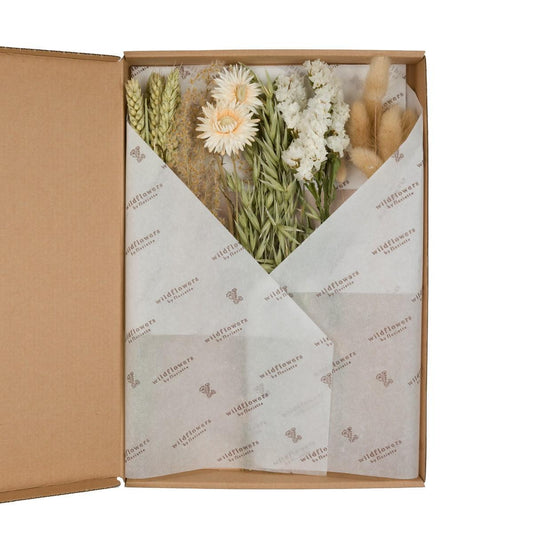 5x Getrocknete Blumen - Blumen in einer Box- Natural - ↨30cm