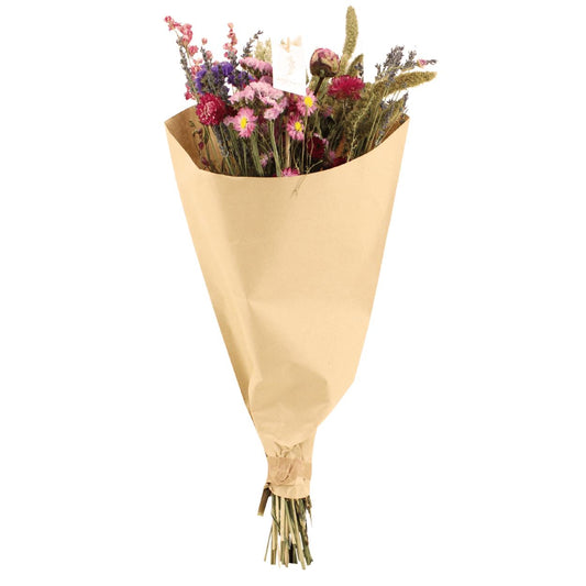 Feld Blumenstrauß Pink - Trockenblumenstrauß - Ø25cm - ↨60cm